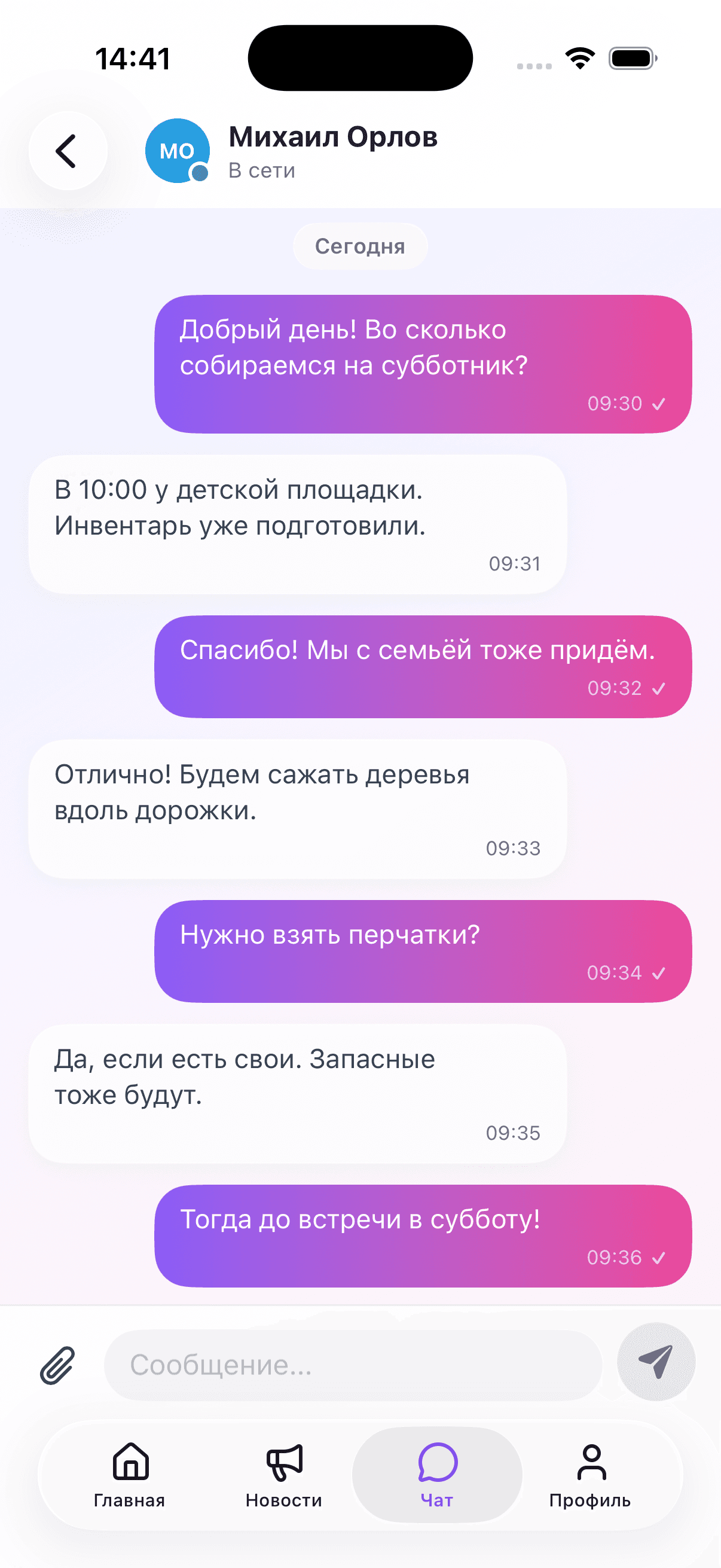 СНТ Портал — Чат